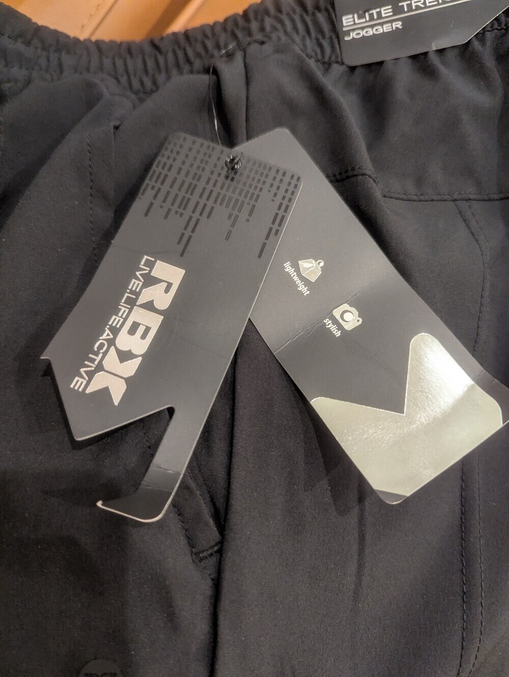 RBX Black Elite Trek Joggers Pants Mens Size XL Lightweight X-dri Quick Dry - Picture 9 of 16